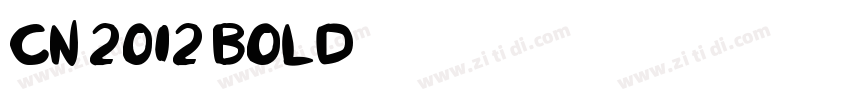 CN 2012 Bold字体转换